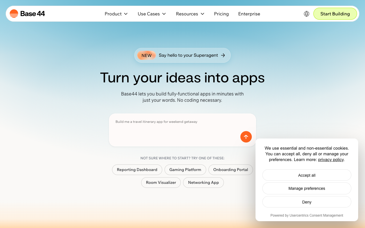 Base44 interface
