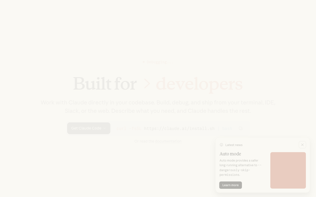 Claude Code interface