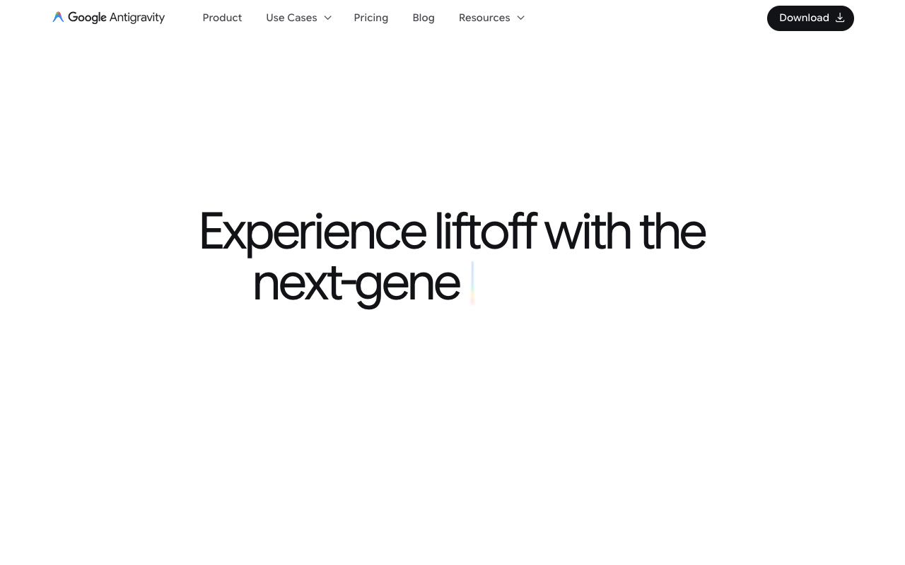 Google Antigravity interface